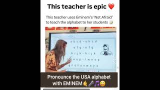 PRONOUNCE THE ALPHABET🔤 with EMINEM Which letter isnt British ❌️🇬🇧learnenglish englishaccent [upl. by Alolomo]