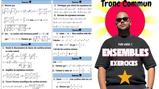 ensembles  Cours et exercices TRONC COMMUN [upl. by Nohtan]