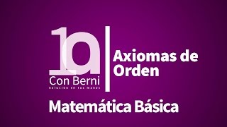 Sistemas Numéricos I Axiomas de orden [upl. by Bethel]