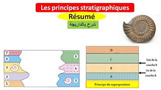 Les principes stratigraphiques et léchelle stratigraphique ملخص بالداريجة [upl. by Ruhtua877]