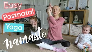 4 Minute Postnatal Yoga Routine  Channel Mum [upl. by Hacceber]