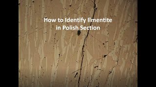 How to identify Ilmenite in polish section [upl. by Elohcim109]