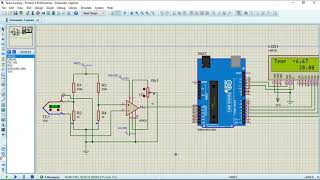 Simulación de Termopar tipo K con Arduino y LCD en Proteus [upl. by Watson]