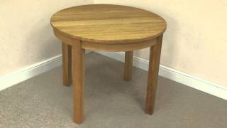 Round Solid Oak Dining Table 90cm [upl. by Swithbart]