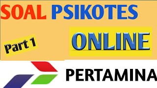 Soal Tes Psikotes Online Pertamina BUMN Terbaru 2020 part 1 [upl. by Maice991]