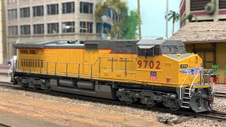 REVIEW Athearn Genesis 20 HO Scale Dash 944CW wDCC Sound  UP 9702 [upl. by Nydnarb]