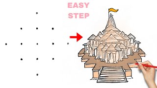 Ayodhya Ram Mandir drawing  Ayodhya temple drawing [upl. by Florance]