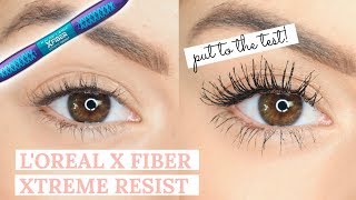 LOREAL X FIBER XTREME RESIST MASCARA PUT TO THE TEST  Beautys Big Sister Ad [upl. by Aznofla]