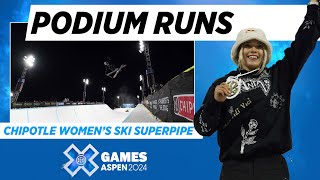 Chipotle Women’s Ski SuperPipe Top 3 Runs  X Games Aspen 2024 [upl. by Paule]