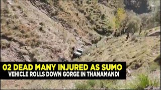 02 dead many injured as Sumo Vehicle Rolls Down Gorge in Thanamandi [upl. by Candi]