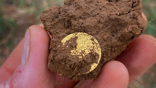 My first ever gold hammered coin 🤩 Detectival Day 2 [upl. by Aniakudo]