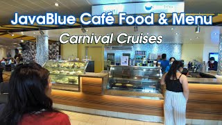 Carnival Cruise Java Blue Café Food Menu amp Prices [upl. by Relyk]