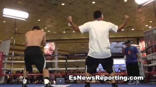 danny garcia loking sharp as he gets ready for lucas matthysse  EsNews Boxing [upl. by Aney116]