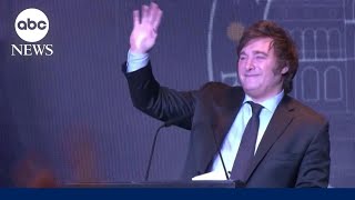 Javier Milei wins Argentinian presidential election by a landslide [upl. by Annail]