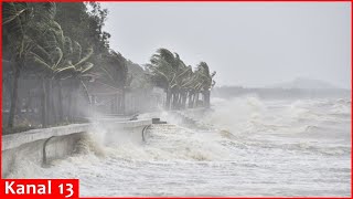 Intense winds threaten homes as Typhoon Yagi makes landfall in northern Vietnam [upl. by Urquhart]