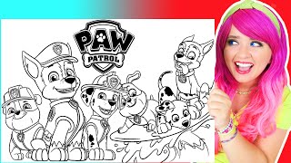 Coloring PAW Patrol Chase Marshall amp Rubble Coloring Pages  Prismacolor Markers [upl. by Dryden]