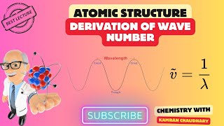 derivation of wave number wave number  derivation of wave number class 11  1st year chemistry [upl. by Denver282]