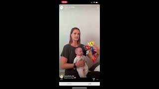 Infant Massage Torticollis Exercises Reach and Grasp skills on IG Live  4242020 [upl. by Apthorp]