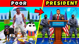 Franklins Journey From Poor To President In GTA 5  SHINCHAN and CHOP [upl. by Guntar330]