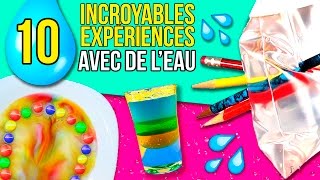 10 incroyables EXPÉRIENCES avec de l’EAU  Des expériences FACILES à faire à la MAISON [upl. by Vizzone]