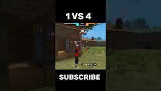 Free fire short video 1 vs 4 can i clutch viral short [upl. by Shanney302]