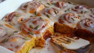 Pumpkin Cinnamon Rolls Halloween Sweet Treats [upl. by Durwin]