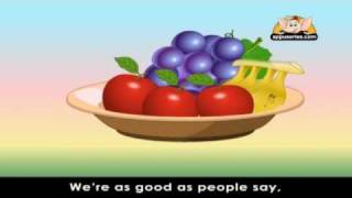 Rhymes for Learning English with Lyrics  Fruits [upl. by Drofkcor968]