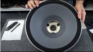 JBL Speaker Repair and Rebuild How to recone a JBL 2226 woofer [upl. by Nylekoorb]