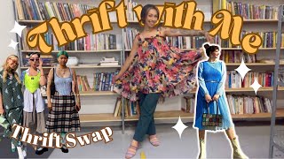 THRIFT SWAP✦ w Kathleen Illustrated ✦thriftwithme thriftedfashion thriftswap [upl. by Aneerhs558]