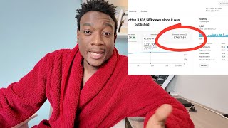 Disclosing how much youtube paid me only for one video Revenue update [upl. by Jordison]