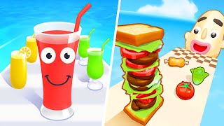 Sandwich Runner  Juice Run  All Level Gameplay AndroidiOS  NEW APK MEGA UPDATE [upl. by Adnik852]