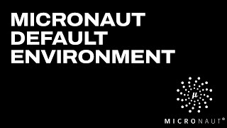 Micronaut Default Environment [upl. by Annirac]