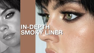 INDEPTH SMOKY EYELINER TUTORIAL 🖤 Julia Adams [upl. by Leach]