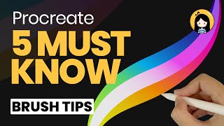 Procreate 5 Must Know Brush Tips  Procreate Brush Settings to Change  Procreate Brush Tutorials [upl. by Elyr860]