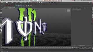 Maya 2013 Using Illustrator Curves in Maya for 3D Logo Conversion Tutorial by Stuart Christensen [upl. by Ellennahc]