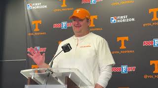 Tennessee HC Josh Heupel Reacts to UTEP Shutout Win Talks Senior Day in Knoxville [upl. by Anissa]