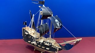 SeaLand DIY 3D Woodcraft Construction Kit THE ANCIENT PIRATE SHIP [upl. by Sukram]