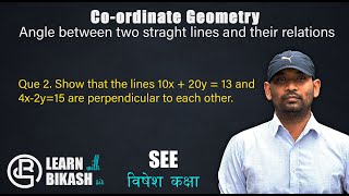 Question 2 Coordinate Geometry Angles between two st lines Opt MathSEE Grade 10 [upl. by Bobbie613]