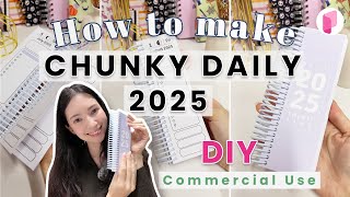 DIY How to make a Chunky Daily Planner for 2025  Tutorial [upl. by Anerak]