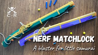 Japanese Nerf Matchlock Musket V10 Springelastic powered [upl. by Sarad]