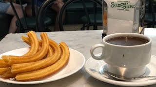 Chocolateria San Ginés Madrid 🇪🇸☕️😋 [upl. by Fayette]