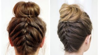 ACCONCIATURA SEMPLICE E VELOCE COME FARE UNO CHIGNON ALTO CON STYLISTA BUN  BRAID BUN TUTORIAL [upl. by Frodin457]