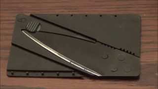 REVIEW Folding Credit Card Survival Knife [upl. by Ahsinot]