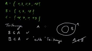 Mengenlehre 4  Teilmengen und Obermengen [upl. by Estele]