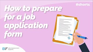 How to Prepare For a Job Application Form  Job Application amp CV Tips shorts [upl. by Igor]