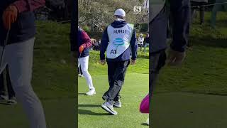 Bill Murray golfs at hole 15 Club 15 during the ATampT Pebble Beach ProAm [upl. by Anilatsyrc]