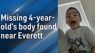 Missing 4yearold boy found dead outside of Everett [upl. by Akemahc780]