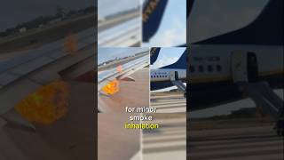 Ryanair Plane Catches Fire Passengers Evacuated via Emergency Slides flight italy fire airport [upl. by Heintz]