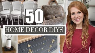 50 DIY HOME DECOR THRIFT FLIPS • AFFORDABLE DECORATING IDEAS [upl. by Eveivenej917]