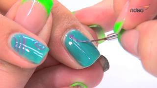 Gellak  Zomerse nail art met gel polish  design nagels  ndednl [upl. by Adnarrim]